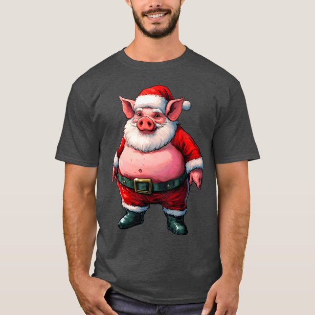 Camiseta Amigo de porco de Natal (Frente)