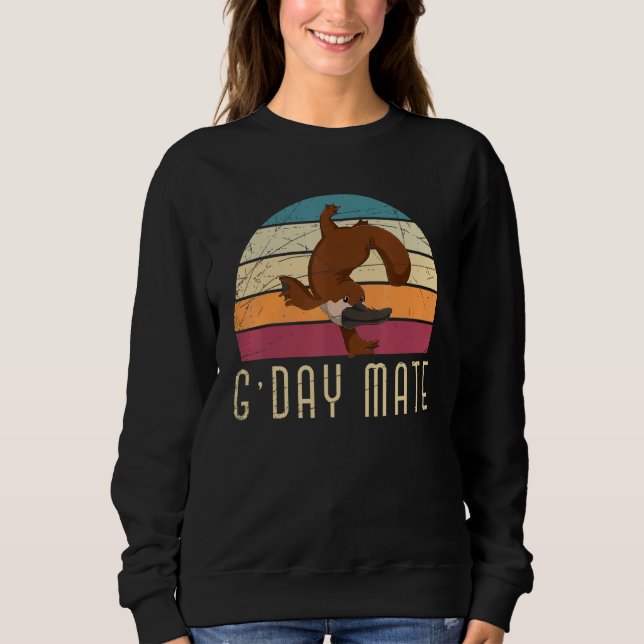 Camiseta Amigo de Zoo Aussie Retro Platypus G Dia Austr (Frente)