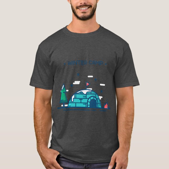 Camiseta Amigo do Acampamento de Inverno Iglo (Frente)