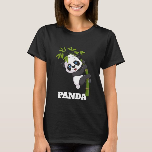 Camiseta Amigo do Bambu Pendurado com Meu Lanchinho Panda E (Frente)