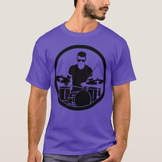 Camiseta Amigo do baterista esboço (Frente)