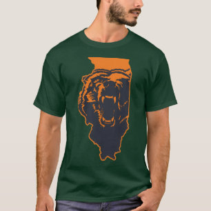 Camiseta Amigo do Chicago Bears Illinois NFL Estado Contorn