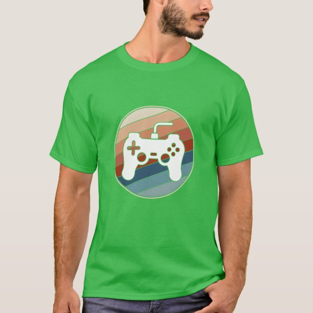 Camiseta Amigo do controle de jogo retrô retrô (Frente)