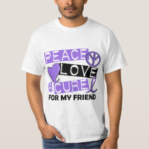 Camiseta Amigo do linfoma da cura H do amor da paz