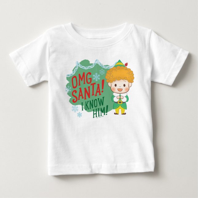 Camiseta Amigo Elfo O Meu Deus Papai Noel! Eu O Conheço! (Frente)