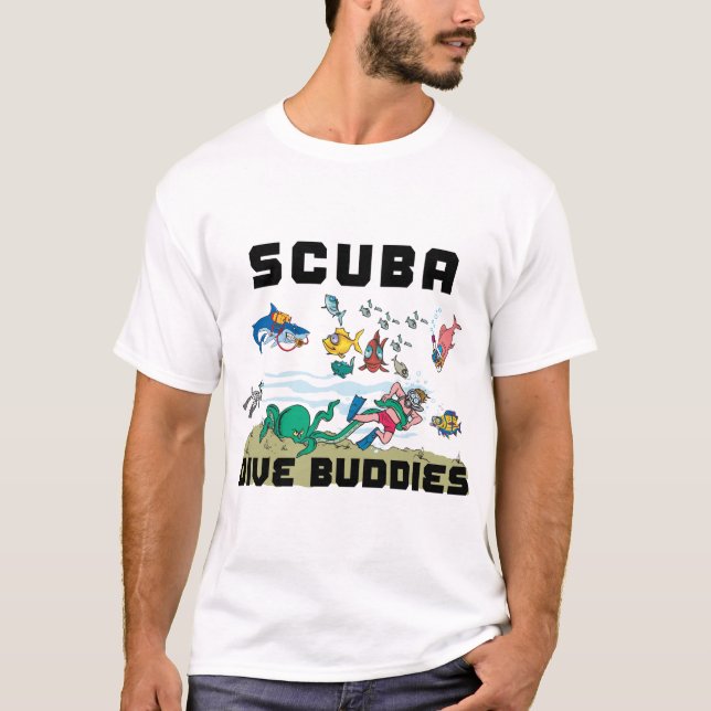 Camiseta Amigo engraçado do mergulho do MERGULHADOR (Frente)