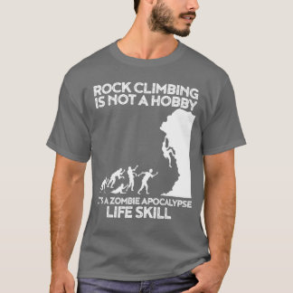 Camiseta Amigo Escalador de Rocha de Fuga de Zumbi Engraçad