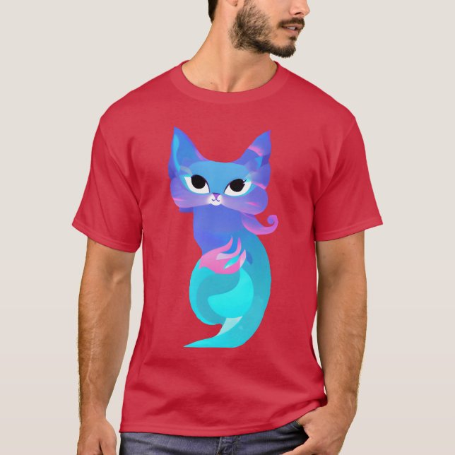 Camiseta amigo estilizado de gato (Frente)
