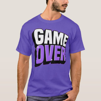 Camiseta Amigo família brilho Game Over retrô