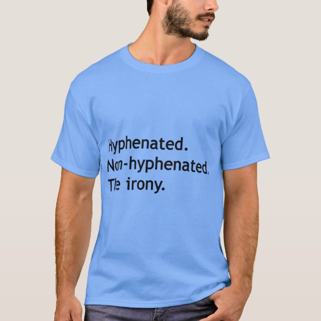 Camiseta Amigo irônico retro com e sem hífen (Frente)