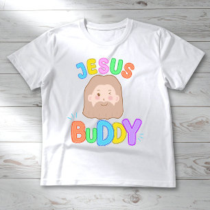 Camiseta Amigo Jesus Colorido Fofo Moderno Cristão