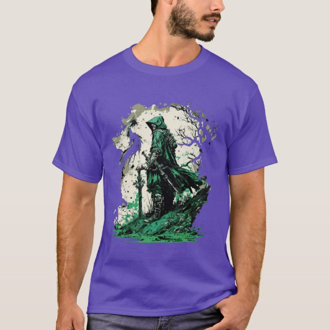 Camiseta amigo mago verde (Frente)