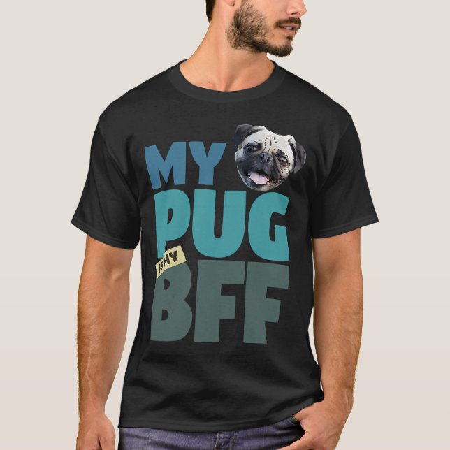 Camiseta Amigo Melhor Amigo Cachorro Pug (Frente)