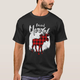 Camiseta Amigo Mose Xadrez Vermelha Buffalo Matando Família