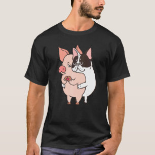 Camiseta Amigo Não Comida Bulldog Francês
