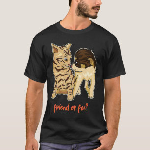 Camiseta Amigo ou Foto Pequeno Gatinho E Cachorro Gatinho