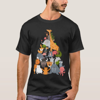 Camiseta Amigo Pirâmide de Animais Zoorip
