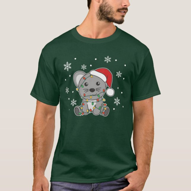 Camiseta Amigo Ratos Animais Inverno Natal Rato (Frente)