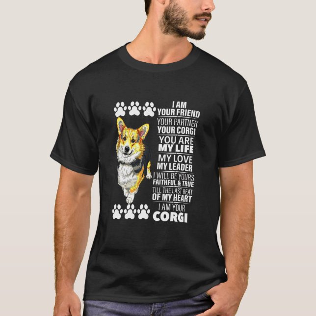 Camiseta Amigo Seu Parceiro Seu Corgi (Frente)