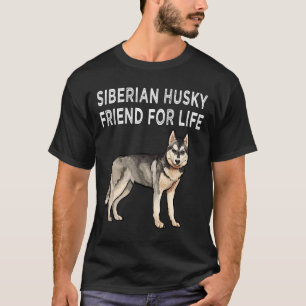 Camiseta Amigo Siberiano Husky Para Amizade De Cachorro Da