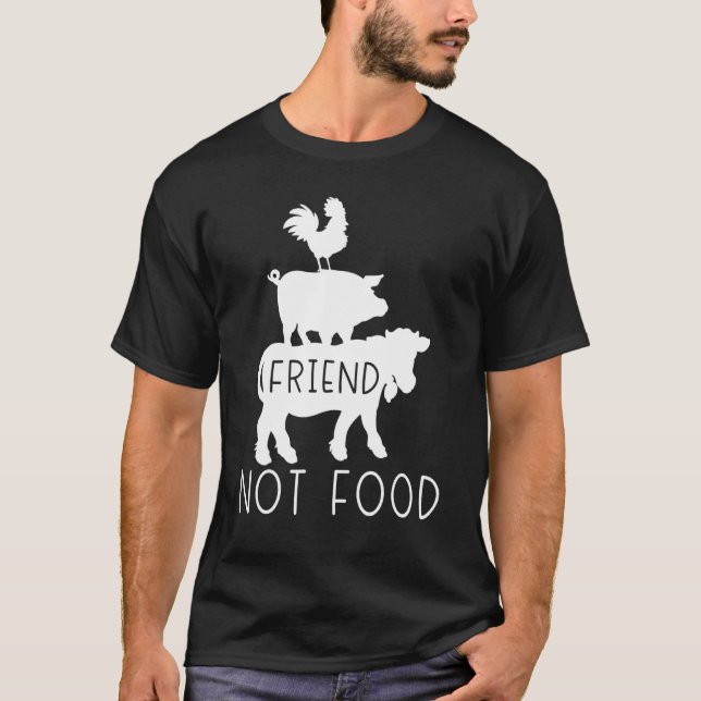 Camiseta Amigo Vegetariano Não Comida (Frente)