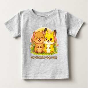 Camiseta Amigos Adoráveis da Floresta Kawaii