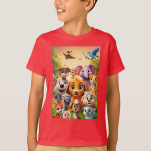 Camiseta Amigos Adoráveis de Animais