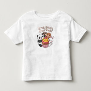 Camiseta Amigos animais bonitos com Cupcake - Doentes trata