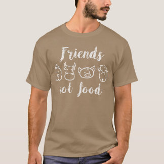 Camiseta Amigos animais veganos engraçados