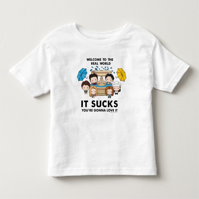 Camiseta AMIGOS™ | Bem-vindo ao Chibi do Mundo Real (Frente)