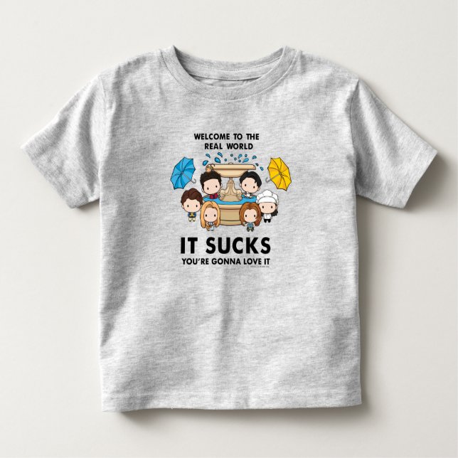 Camiseta AMIGOS™ | Bem-vindo ao Chibi do Mundo Real (Frente)