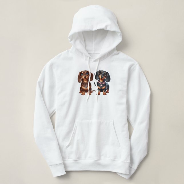 Camiseta Amigos bonitos de dachshund (Frente do Design)