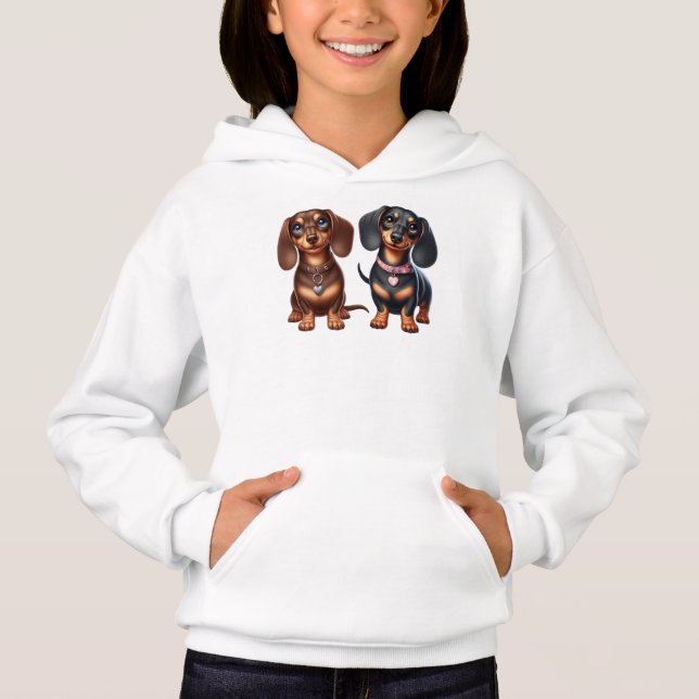 Camiseta Amigos bonitos de dachshund (Frente)