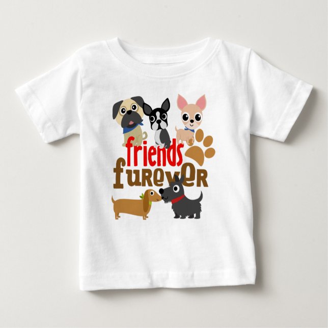 Camiseta Amigos Cães Futuros Cachorros (Frente)