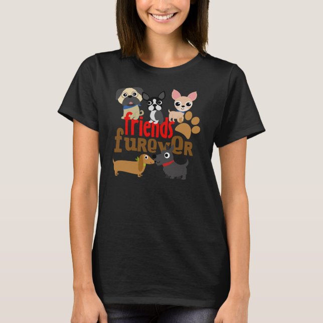Camiseta Amigos Cães Futuros Cachorros (Frente)