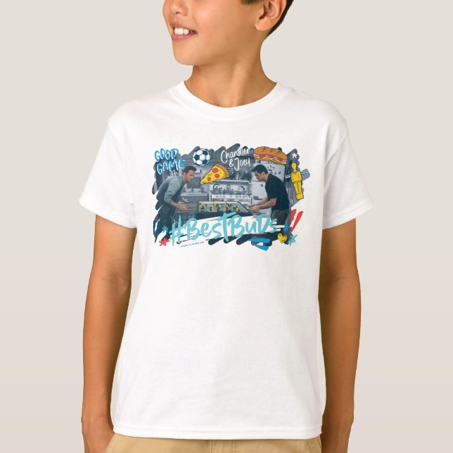 Camiseta AMIGOS™ | Chandler & Joey - Melhores Buds (Frente)