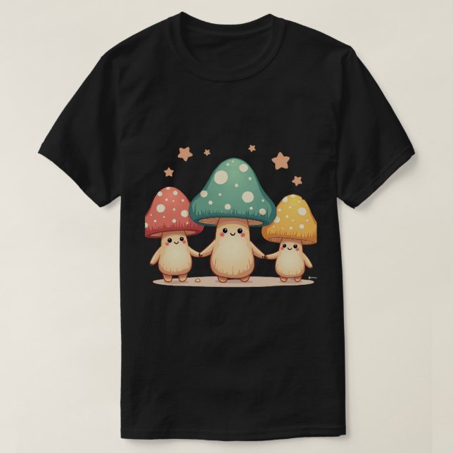 Camiseta Amigos Cogumelo (Frente do Design)