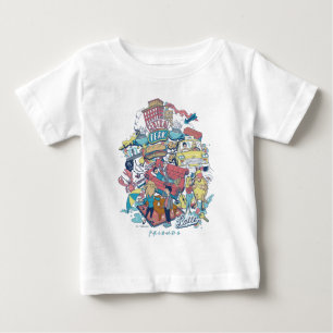 Camiseta AMIGOS™ Colagem de Cartoons