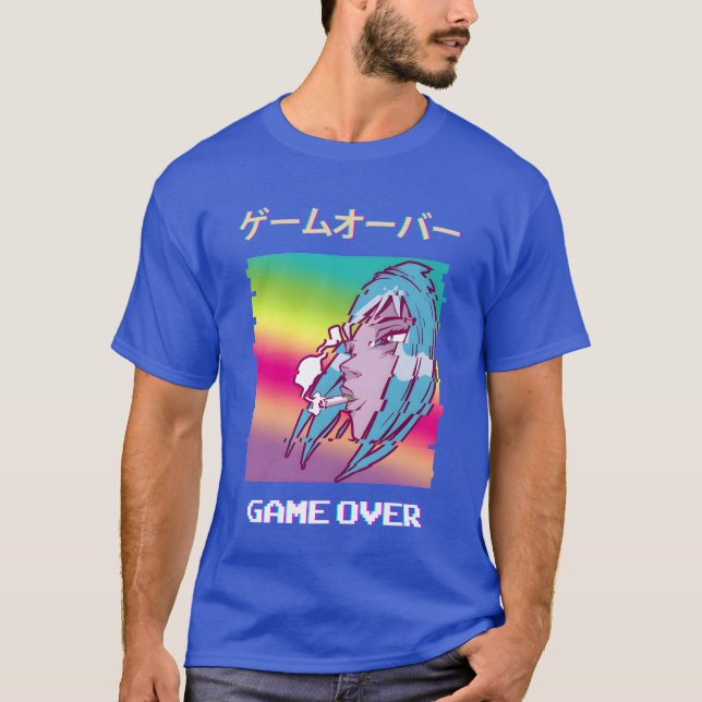Camiseta amigos com estética de anime (Frente)