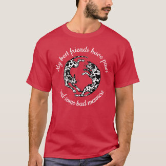 Camiseta Amigos com maus modos Harlequin Great Danes