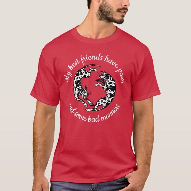 Camiseta Amigos com maus modos Harlequin Great Danes  (Frente)
