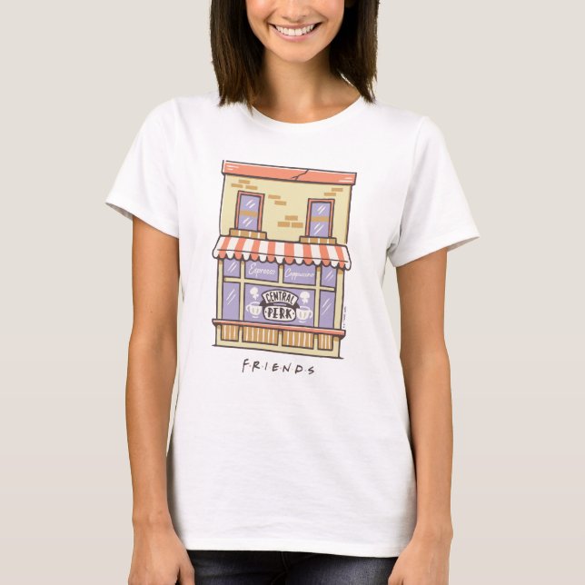 Camiseta AMIGOS™ | Compro de Café de Cartoon Central Perk (Frente)