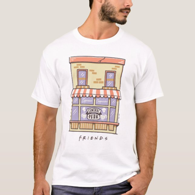 Camiseta AMIGOS™ | Compro de Café de Cartoon Central Perk (Frente)