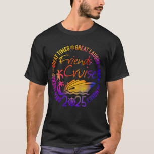 Camiseta Amigos cruzam férias 2025 amigos de cruzeiro