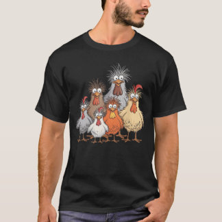 Camiseta Amigos da Família do Frango Louco
