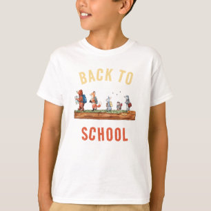 Camiseta Amigos da Floresta de Volta à Escola Aquarela