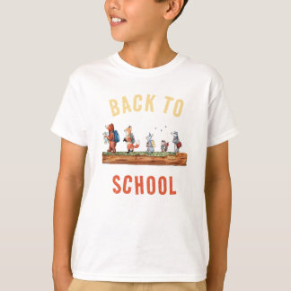 Camiseta Amigos da Floresta de Volta à Escola Aquarela