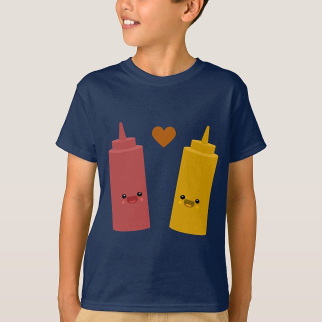 Camiseta Amigos da ketchup & da mostarda (Frente)
