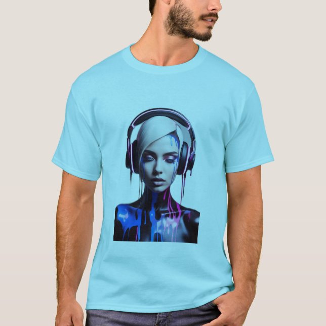 Camiseta Amigos da pop Art: Música e Rindo (Frente)