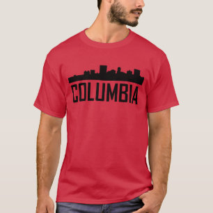 Camiseta Amigos da silhueta urbana da cidade de Columbia Ca
